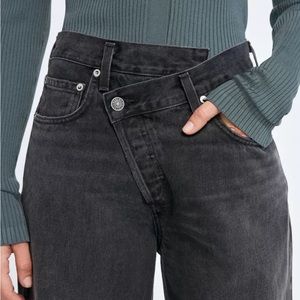 Agolde criss cross in black